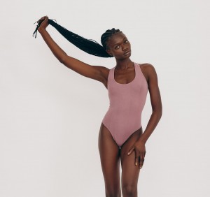 Organic Basics LENZING™ ECOVERO™ Luxe Touch Bodysuit Roze | 19087-HXUZ