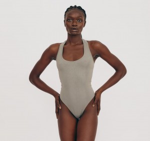 Organic Basics LENZING™ ECOVERO™ Luxe Touch Bodysuit Seaweed | 62473-MBOK