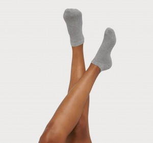 Organic Basics ORGANIC COTTON Core Ankle Socks 2-Pack Grijs | 76951-NYAH