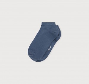 Organic Basics ORGANIC COTTON Core Ankle Socks 2-Pack Blauw | 85204-XBVR