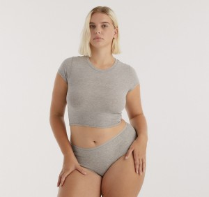 Organic Basics ORGANIC COTTON Core Rib Briefs Grijs | 35962-REKY