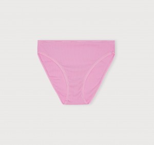 Organic Basics ORGANIC COTTON Core Rib High-Leg Briefs Roze | 60742-LHRE