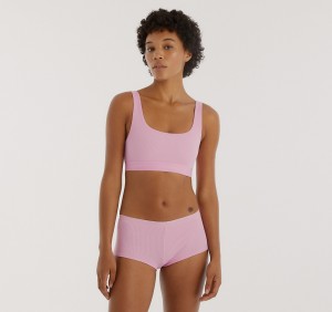 Organic Basics ORGANIC COTTON Core Rib Shorty Roze | 48167-TYJM