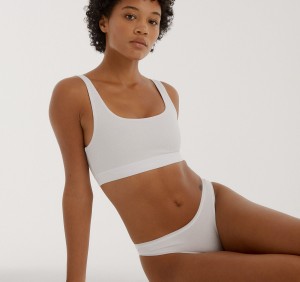 Organic Basics ORGANIC COTTON Core Rib Tank Bralette Wit | 62387-YTOA