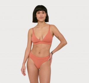 Organic Basics ORGANIC COTTON Core Triangle Bra Rood | 95012-PFQS