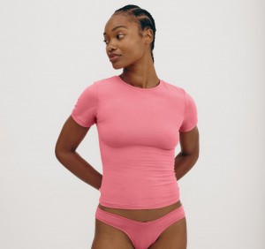 Organic Basics ORGANIC COTTON Flex Tee Roze | 25601-IXTJ