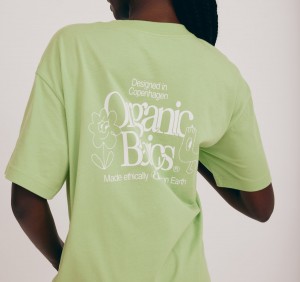 Organic Basics ORGANIC COTTON Merch Boxy Tee Groen | 86937-JDNX