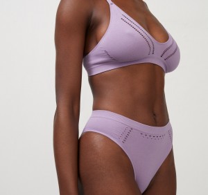 Organic Basics ORGANIC COTTON Seamless Triangle Bra Lavendel | 57248-FHWK