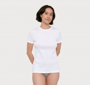 Organic Basics ORGANIC COTTON True Rib Tee Wit | 10426-YLHD