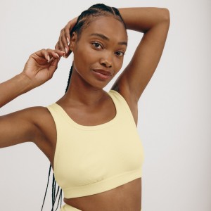 Organic Basics ORGANIC COTTON True Rib Tank Bra Lemonade | 52897-XGZC