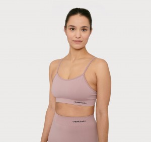 Organic Basics RECYCLED NYLON Active Sports Bra Roze | 50671-QHMU