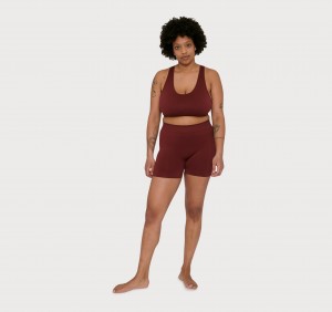 Organic Basics RECYCLED NYLON Active Yoga Shorts Bordeaux | 27601-KPYU