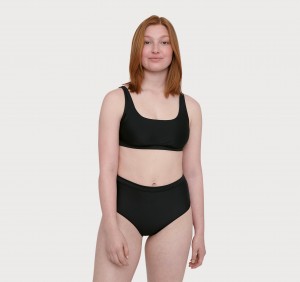 Organic Basics RECYCLED NYLON Re-Swim Bikini Bandeau Zwart | 93127-JEAC