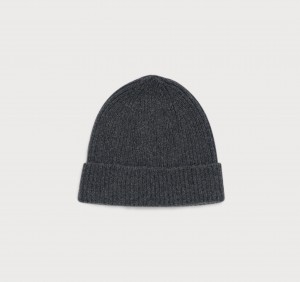 Organic Basics RECYCLED WOOL Beanie Charcoal Melange | 90328-BRAP