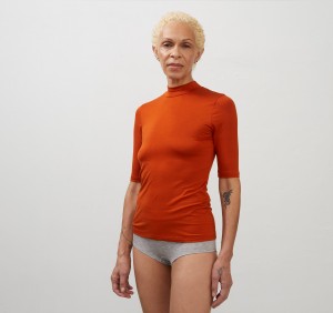 Organic Basics TENCEL™ LYOCELL Soft Touch Turtleneck Tee Cinnamon | 26175-PCXR