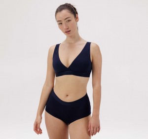 Organic Basics TENCEL™ LYOCELL Soft Touch Basic Bralette Donkerblauw | 18956-QGUT