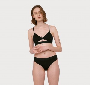 Organic Basics TENCEL™ LYOCELL Soft Touch String Zwart | 71365-ZUXV