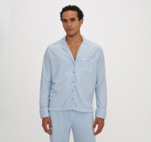 Organic Basics TENCEL™ MODAL Core Sleep Shirt Blauw | 20643-OAHU