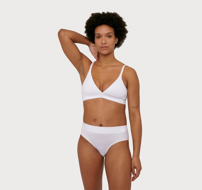 Organic Basics ORGANIC COTTON Core Triangle Bra Wit | 25490-KYIB