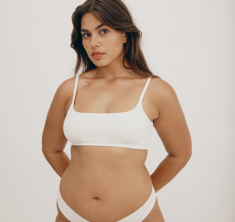 Organic Basics ORGANIC COTTON Flex Bralette Wit | 50642-UYLB