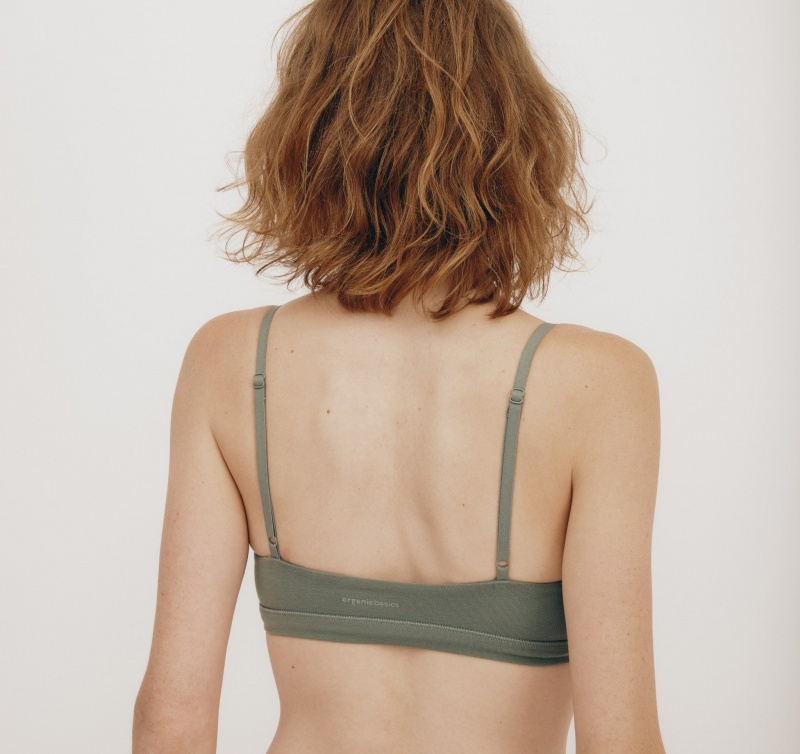 Organic Basics ORGANIC COTTON Flex Bralette Seaweed | 19527-TLDM