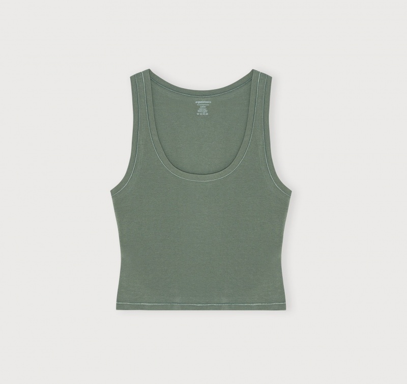 Organic Basics ORGANIC COTTON Flex Tank Top Seaweed | 70325-ULXN