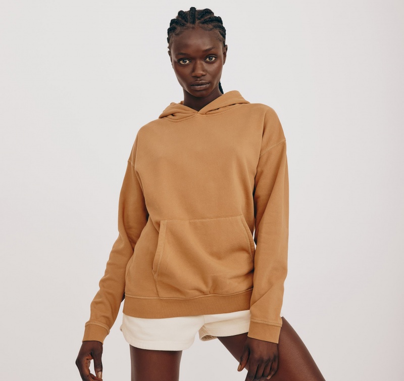 Organic Basics ORGANIC COTTON Lounge Hoodie Muted Ocher | 04391-TDNZ