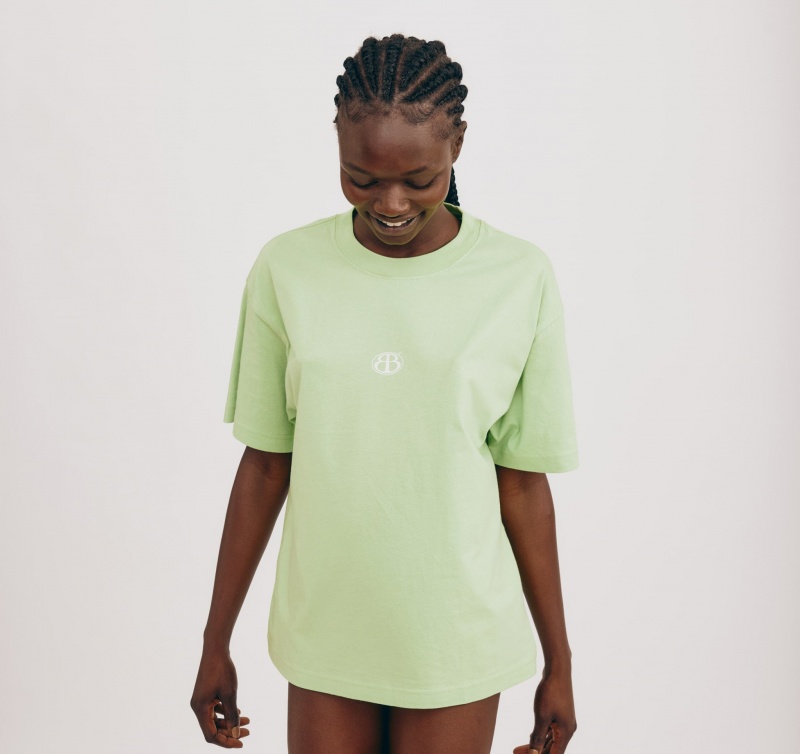 Organic Basics ORGANIC COTTON Merch Boxy Tee Groen | 45169-WTRF