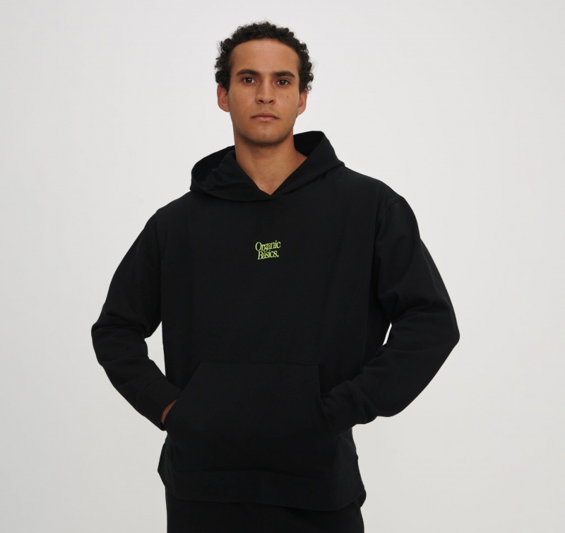 Organic Basics ORGANIC COTTON Merch Hoodie Zwart | 79361-IZEY