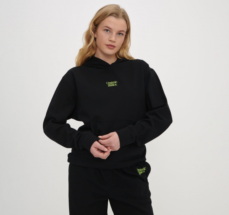 Organic Basics ORGANIC COTTON Merch Hoodie Zwart | 79361-IZEY