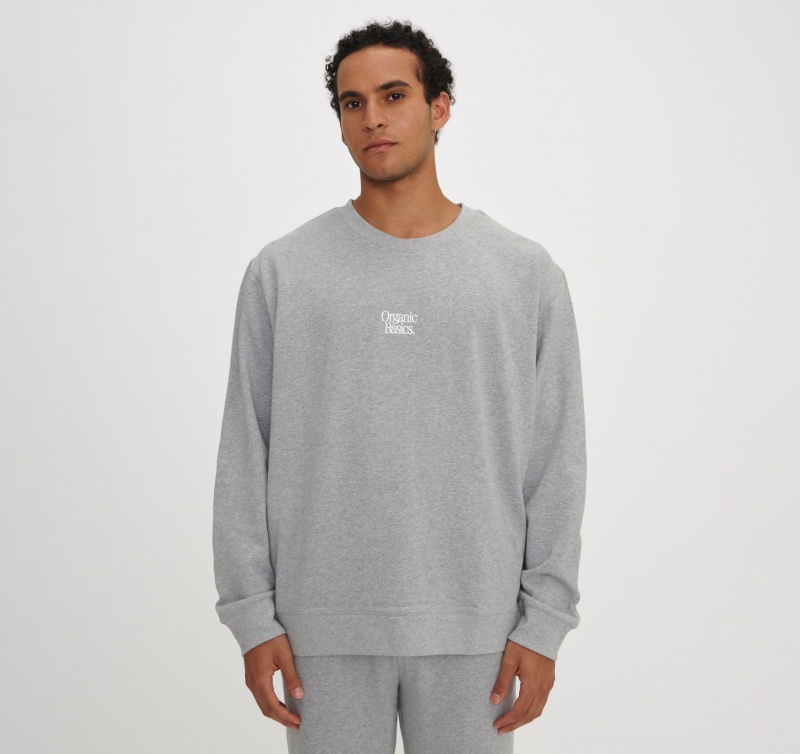 Organic Basics ORGANIC COTTON Merch Sweatshirt Grijs | 46957-TZJO