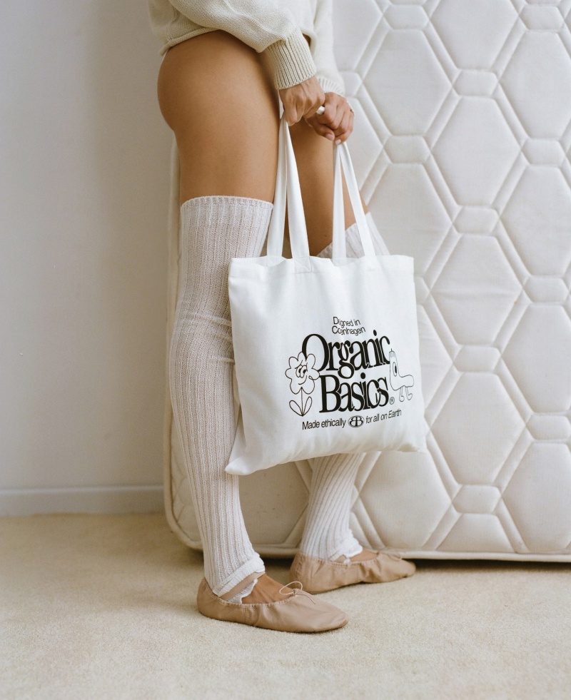 Organic Basics ORGANIC COTTON Merch Tote Bag Ecru | 72504-XTHS