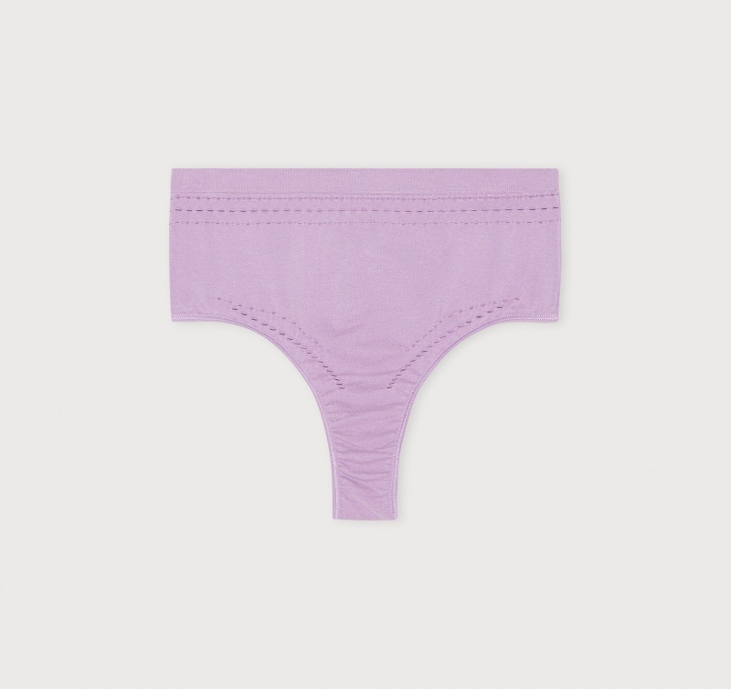 Organic Basics ORGANIC COTTON Seamless High-Rise Tanga Lavendel | 74690-ZEPO