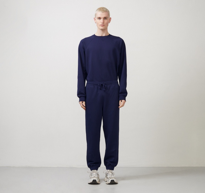 Organic Basics ORGANIC COTTON True French-Terry Sweatpants Donkerblauw | 48510-QGIO