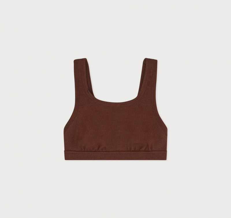 Organic Basics ORGANIC COTTON True Rib Tank Bra Maple | 57698-EXDL