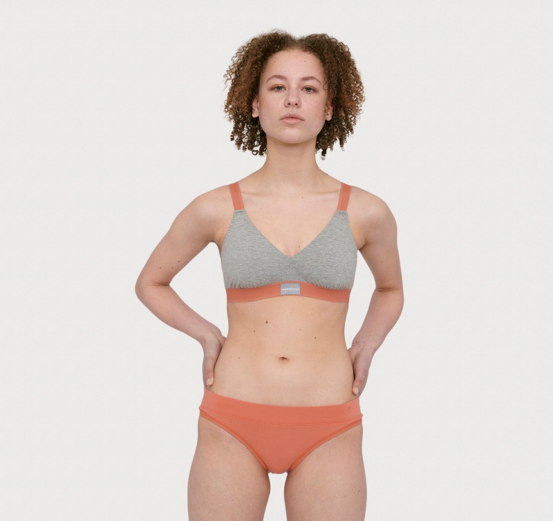 Organic Basics RECYCLED COTTON Recycled Katoenen Move Bralette Grijs | 82954-IFOU