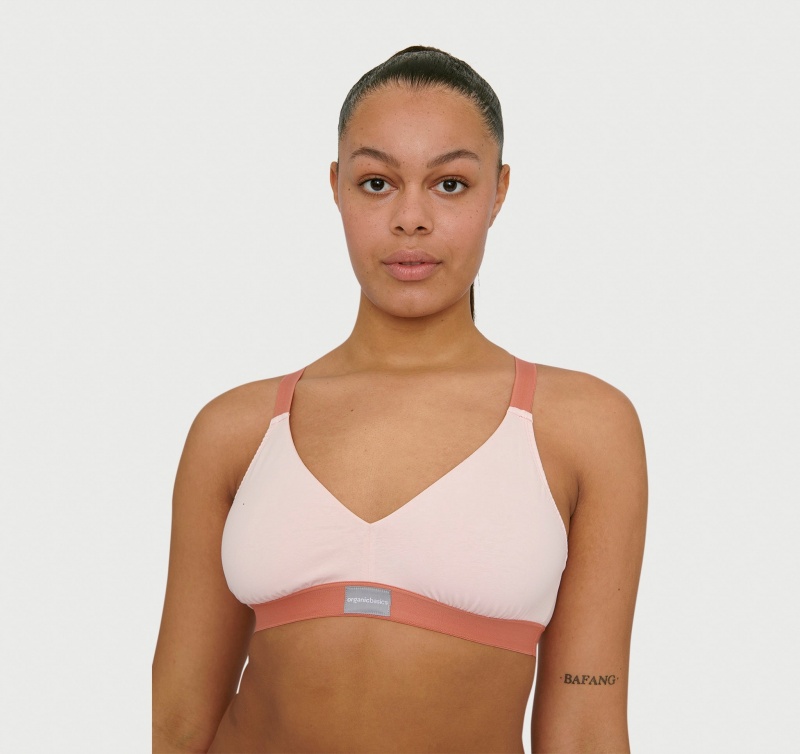 Organic Basics RECYCLED COTTON Recycled Katoenen Move Bralette Roze Roze | 31804-EZNS