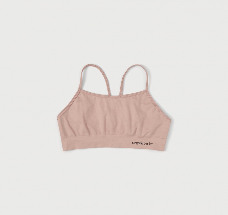 Organic Basics RECYCLED NYLON Active Sports Bra Roze | 35290-JNHO