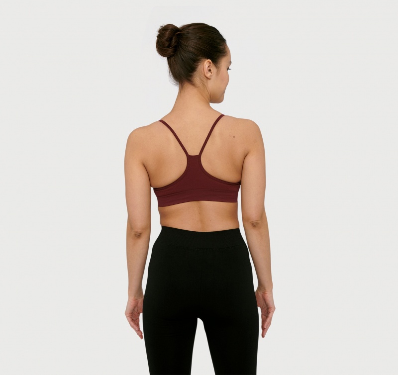 Organic Basics RECYCLED NYLON Active Sports Bra Bordeaux | 05462-UGIP