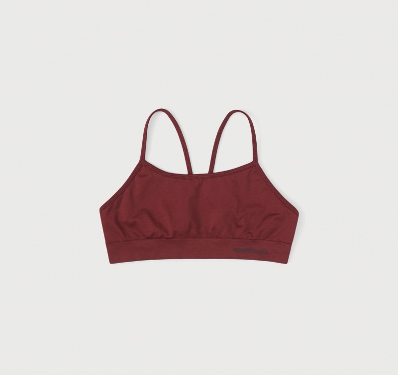 Organic Basics RECYCLED NYLON Active Sports Bra Bordeaux | 05462-UGIP