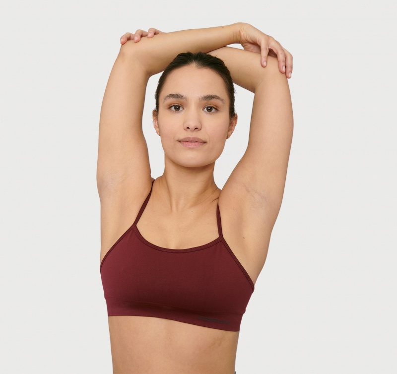 Organic Basics RECYCLED NYLON Active Sports Bra Bordeaux | 05462-UGIP