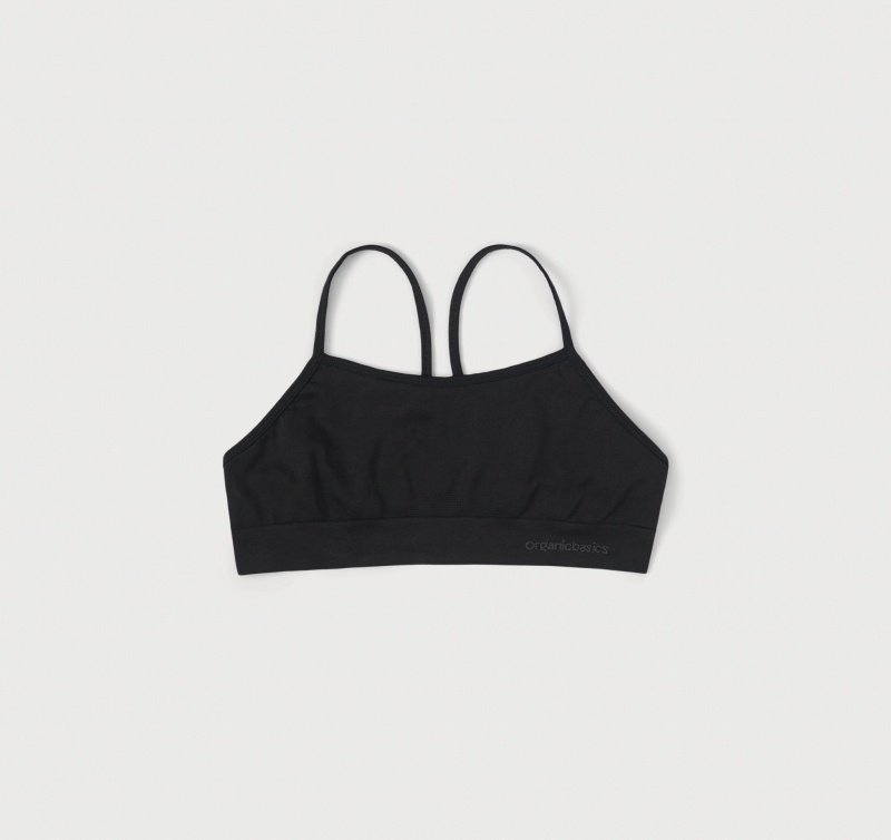 Organic Basics RECYCLED NYLON Active Sports Bra Zwart | 68750-UXFI