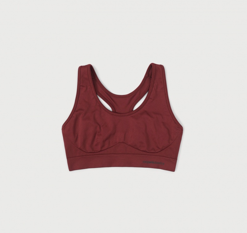 Organic Basics RECYCLED NYLON Active Workout Bra Bordeaux | 10485-THSV