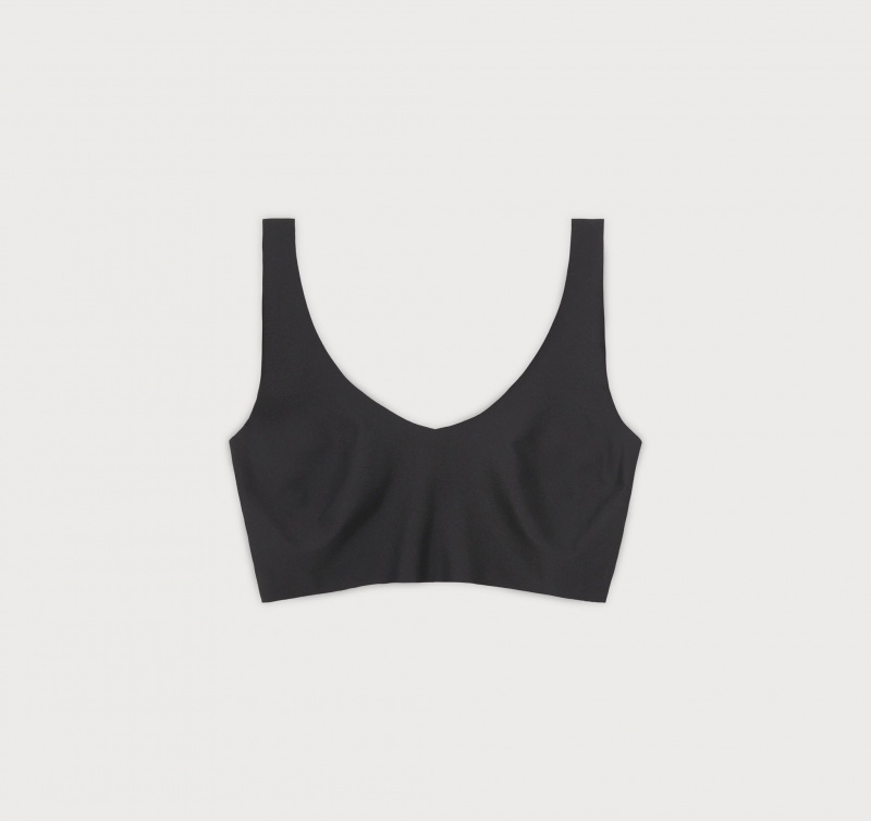 Organic Basics RECYCLED NYLON Invisible Bra Zwart | 84560-AKHR