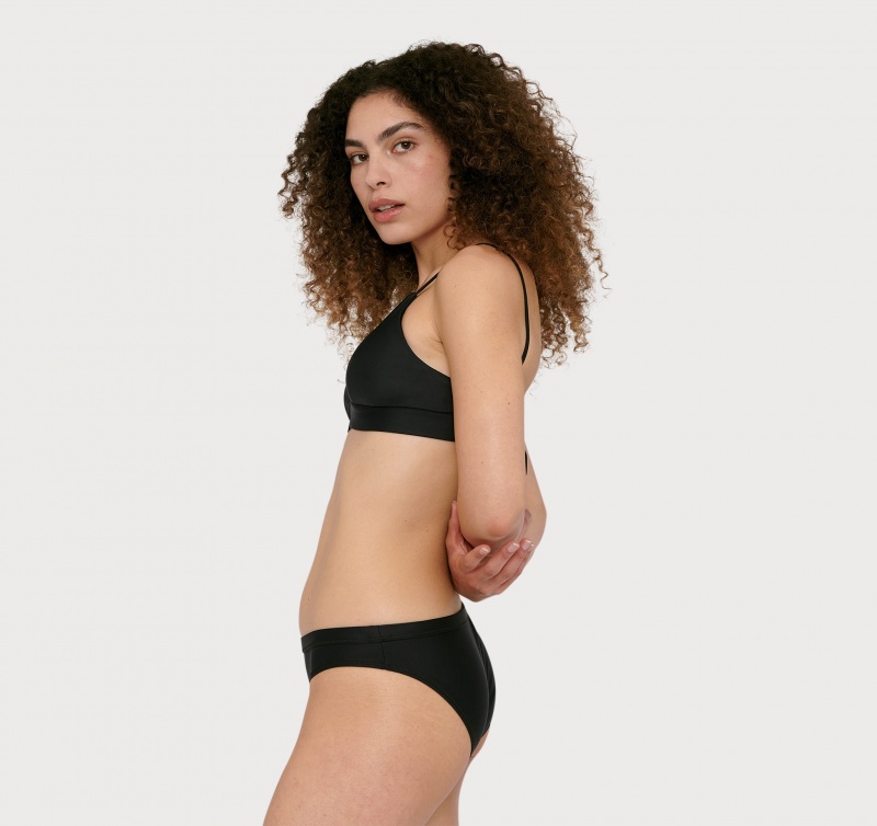 Organic Basics RECYCLED NYLON Re-Swim Bikini Bottoms Zwart | 01536-AFJZ