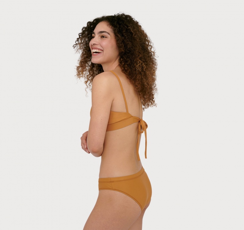 Organic Basics RECYCLED NYLON Re-Swim Bikini Bottoms Ocher | 72465-CVLD