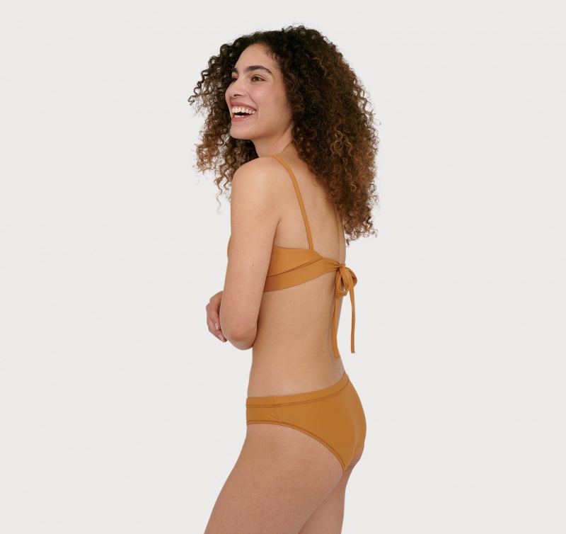 Organic Basics RECYCLED NYLON Re-Swim Bikini Top Ocher | 90671-BZSA