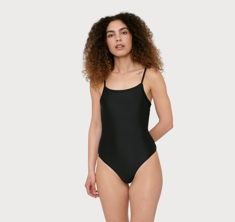 Organic Basics RECYCLED NYLON Re-Swim One-Piece Zwart | 13706-MKVZ