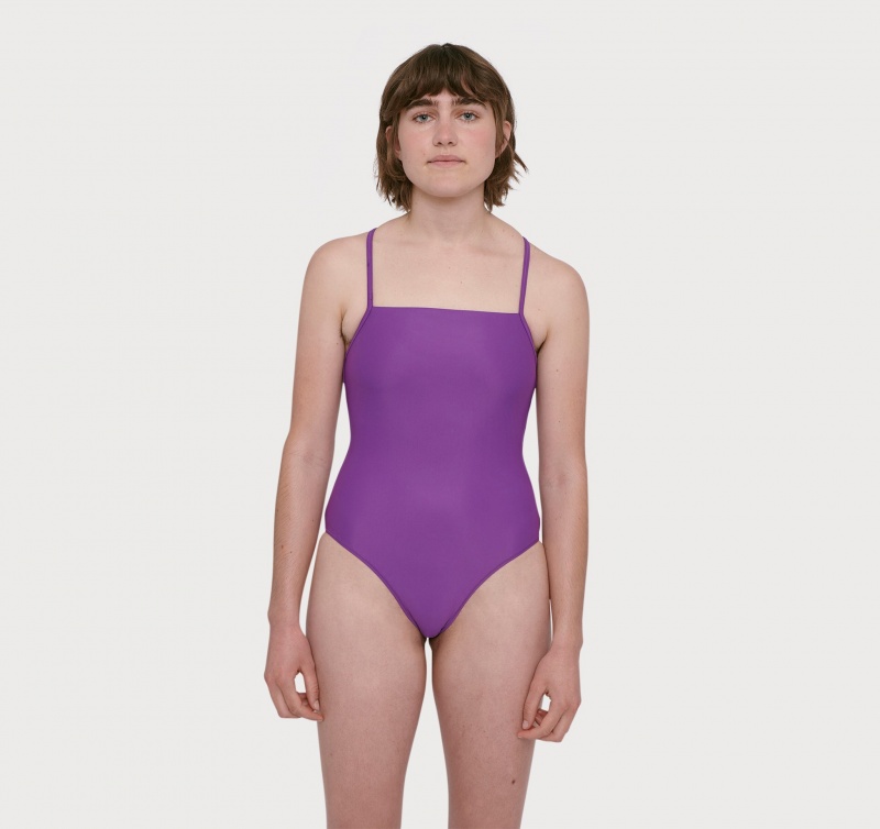 Organic Basics RECYCLED NYLON Re-Swim One-Piece Violet | 52389-NCJB