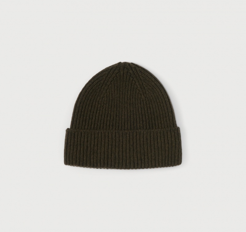 Organic Basics RECYCLED WOOL Beanie Olijfgroen | 31574-CEPU